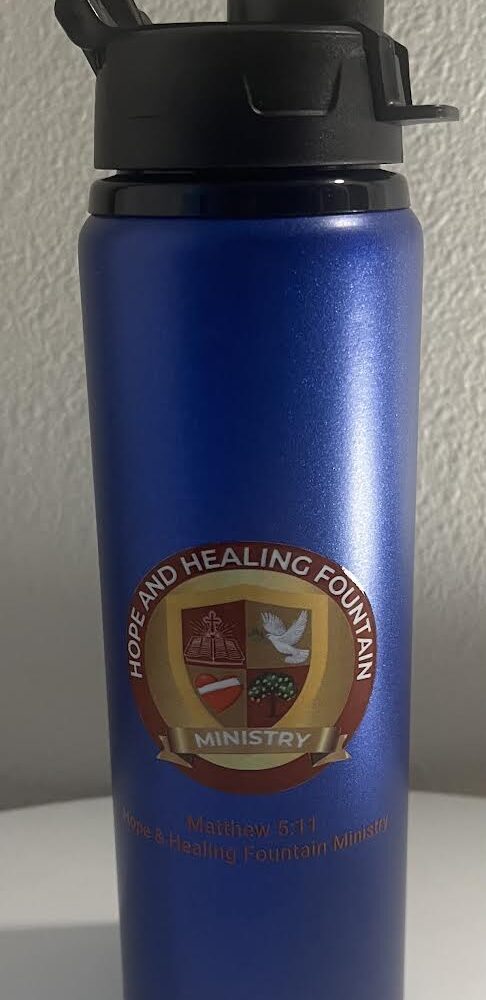 Water Bottle Blue Front